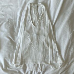Massimo Dutti S Halter Neck White Tank